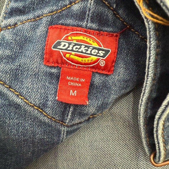 NEW Dickies Girls Size M 8-10 Blue Denim Short Overalls - Picture 6 of 6